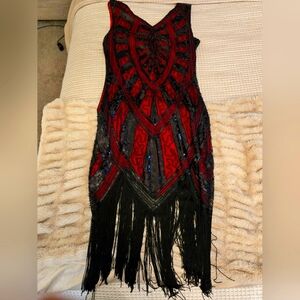 Deep Red French Dress